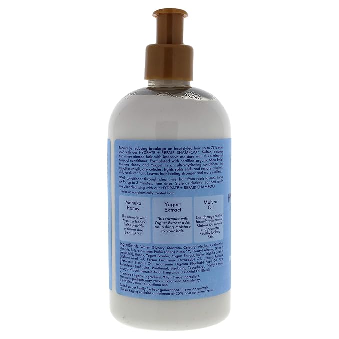 SheaMoisture Hydrate & Repair Conditioner for Damaged Hair Manuka Honey & Yogurt Shea Butter 13 oz (Pack of 2)-VivaGrace Women