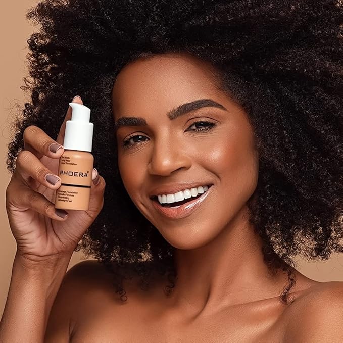 BestLand 2Pack PHOERA Foundation Full Coverage Liquid Foundation Cream - Long-lasting Lightweight Concealer - Oil-Free Formula - Natural Shade - Suitable for All Skin Types (104 Buff Beige & 105 Sand)-VivaGrace Women