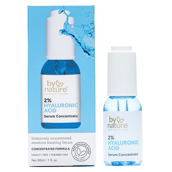 By Nature 2% Hyaluronic Acid Serum for Face & Neck - Skincare from New Zealand - 2% Hyaluronic Acid Facial Serum Concentrate - 1fl. Oz-VivaGrace Women