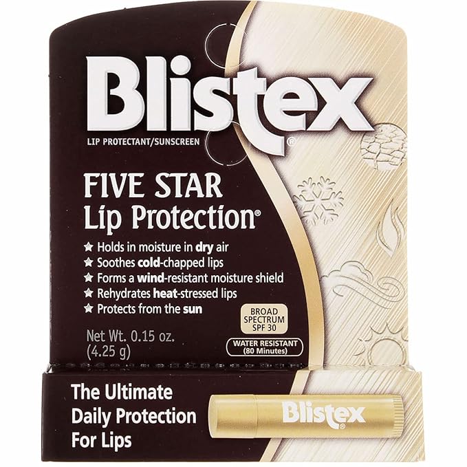 Blistex Five Star Lip Protection SPF 30 0.15 oz Pack of 5-VivaGrace Women