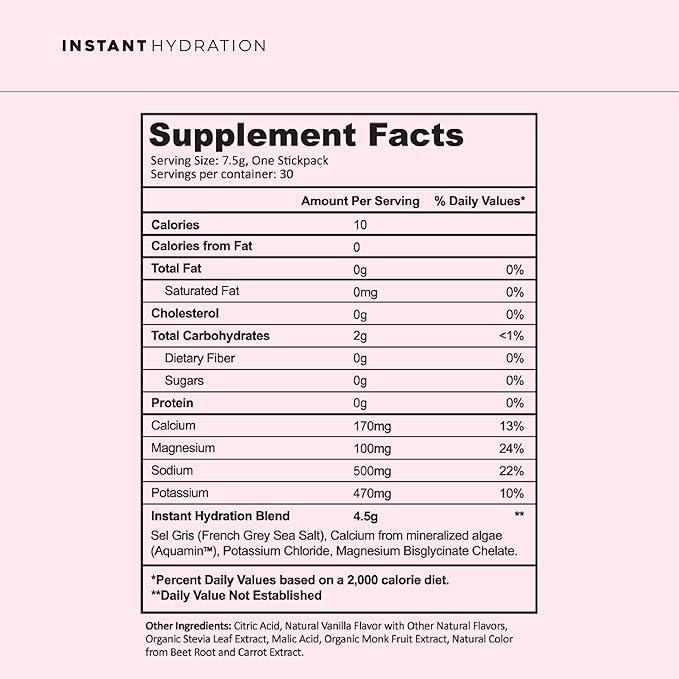 Instant Hydration Electrolytes Powder Packets - Cotton Candy Drink Mix - Zero Sugar - Keto, Vegan, Gluten-Free, Non-GMO - Boost Recovery, Brain Health, Muscle & Tissue Support- 30 Sticks-VivaGrace Women