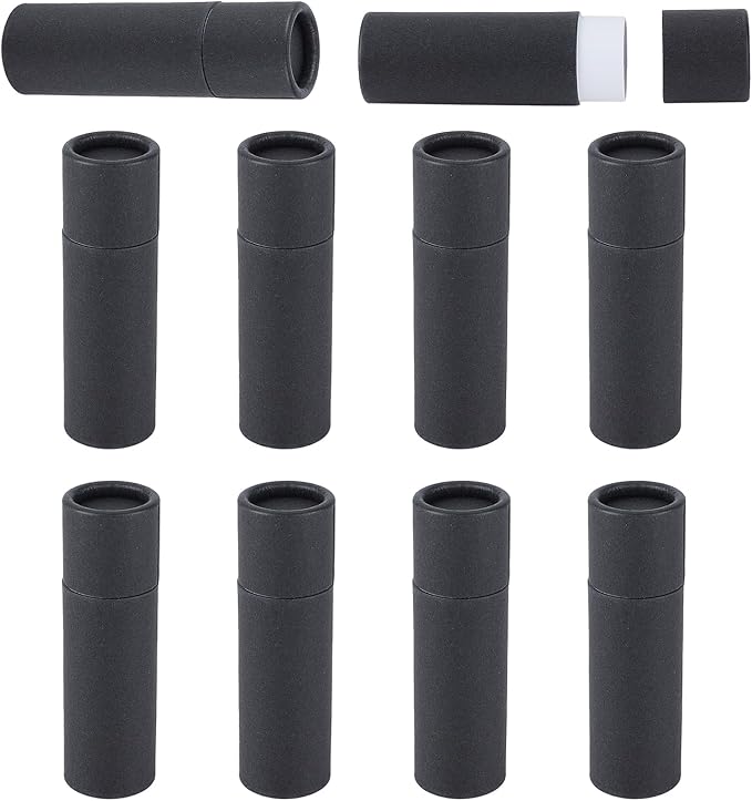 NICENEEDED 10 Pcs Paperboard Lip Balm Tubes, Paper Lipstick Tube, Cardboard Empty Lip Gloss Container Solid Perfume Tube Cosmetic Box for DIY Lip Gloss Balm Chapstick-VivaGrace Women