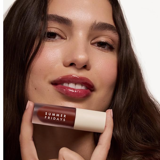 Summer Fridays Dream Lip Oil - Tinted Lip Oil with Moisturizing Sheer Coverage, High-Shine and Deep Hydration - Non-Sticky Formula for Long-Lasting Softness - Midnight Berry (0.15 Oz)-VivaGrace Women