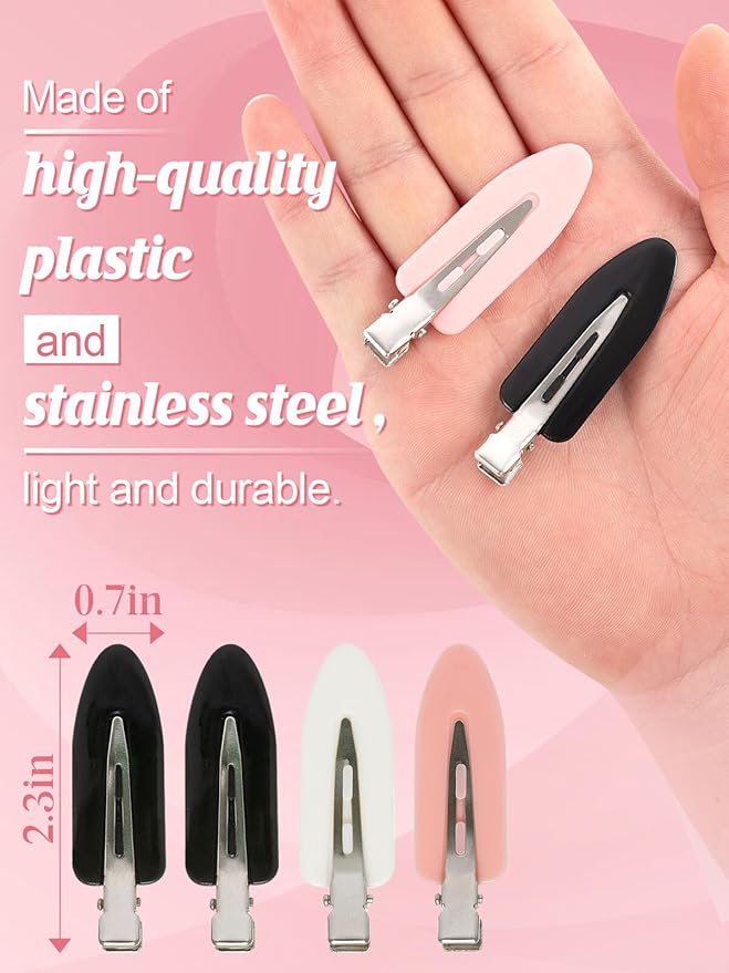 8Pcs No Bend No Crease Hair Clips- Styling Duck Bill Clips Alligator Hair Barrettes for Styling Sectioning, Small Gifts for Women Girls Salon Hairstyle Hairdressing Bangs Waves Makeup-VivaGrace Women