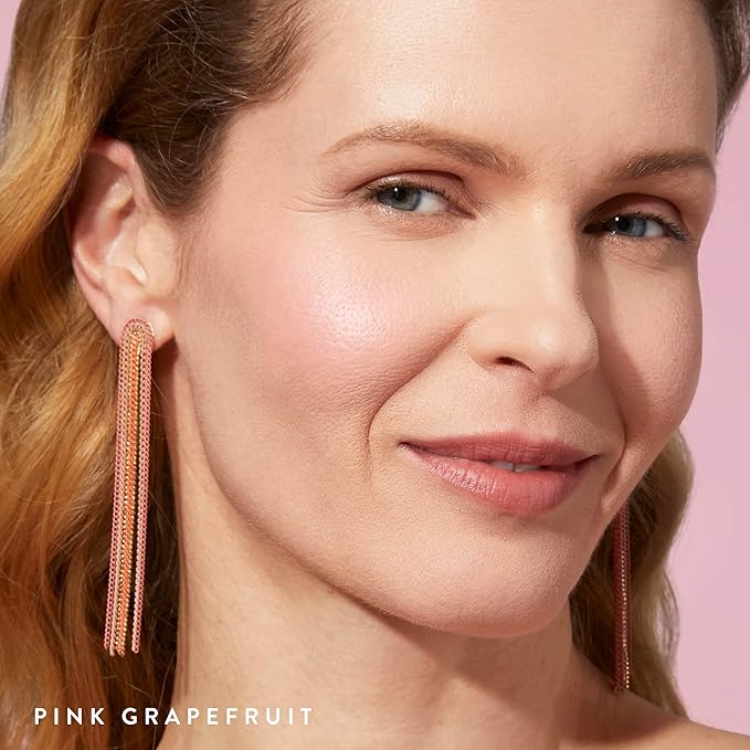 LAURA GELLER NEW YORK Baked Blush-n-Brighten Marbleized Blush - Pink Grapefruit Creamy Lightweight Satin Finish-VivaGrace Women