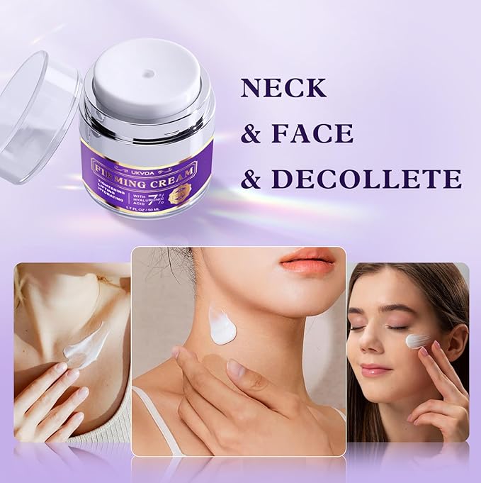 Retinol Neck & Face Wrinkle Cream for Women, Neck Cream for Tightening and Firming, Anti Aging Skin Care with Collagen & Hyaluronic Acid, Instant Face Lift Cream 1.7 Fl Oz-VivaGrace Women