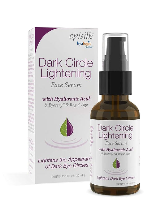 Hyalogic Dark Circle Lightening Face Serum - Treat Under Eye Dark Circles w/Hyaluronic Acid, Eveseryl & Regu-Age - Soothe, Nourish & Rejuvenate Skin - 1oz-VivaGrace Women