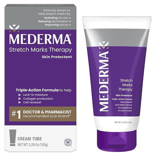 Mederma Stretch Marks Therapy, Helps Prevent and Treat Stretch Marks, Safe to Use When Pregnant, Pregnancy Skin Care, 5.29 oz (150g)-VivaGrace Women