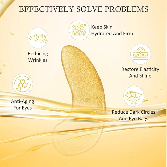 Under Eye Patches for Puffy Eyes and Dark Circles,24 Pcs Collagen Under Eye Mask Skin Care Products,Snail Mucin Eye Patches,Wrinkle Patches-VivaGrace Women