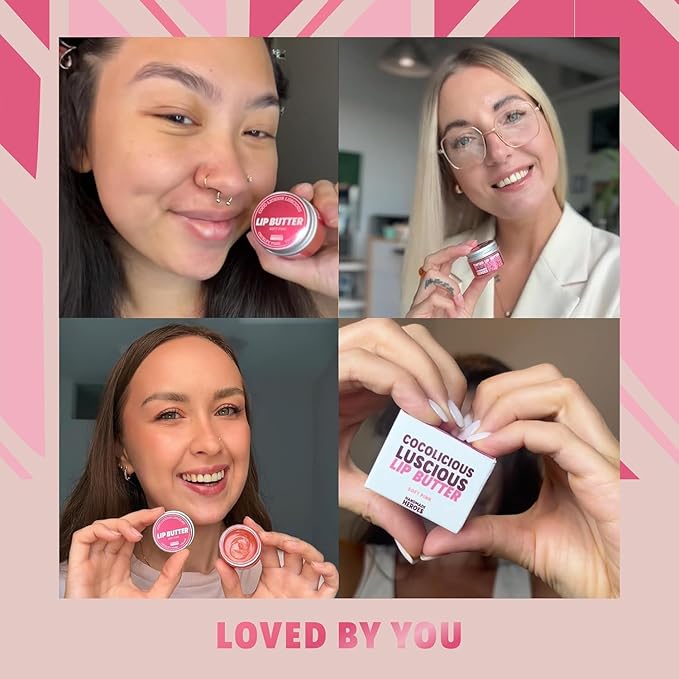 100% Natural Tinted Lip Butter Sleeping Lip Mask Clean Petroleum Free Lip Moisturizer and Conditioner for Dry Lips Intensive Lip Balm and Lip Therapy Skin Care with Mango butter (Light Pink)-VivaGrace Women