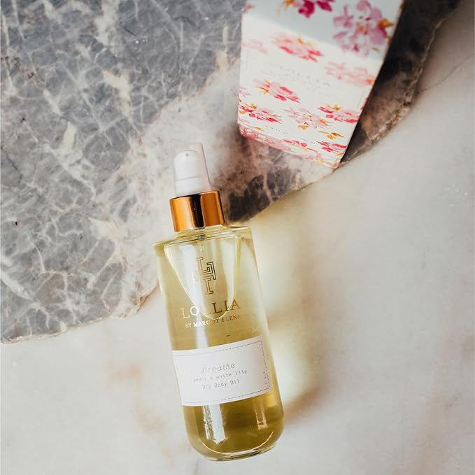 LOLLIA Breathe Dry Body Oil, 6.8 Fl. Oz. – Peony & White Lily – Women’s Scented, Moisturizing, Dry Body Oil for Women, For All Skin Types-VivaGrace Women
