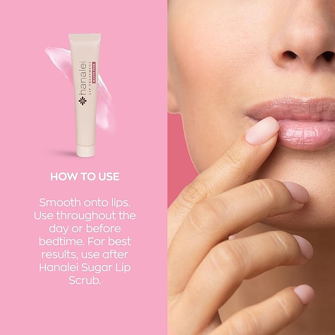 Hanalei Lip Treatment for Dry, Chapped Lips – Intensive Overnight Moisturizer with Kukui Oil, Shea Butter & Grapeseed Oil – Hydrating Balm for Healing Cracks – Mauve Pink Tint, 15g – Cruelty-Free-VivaGrace Women