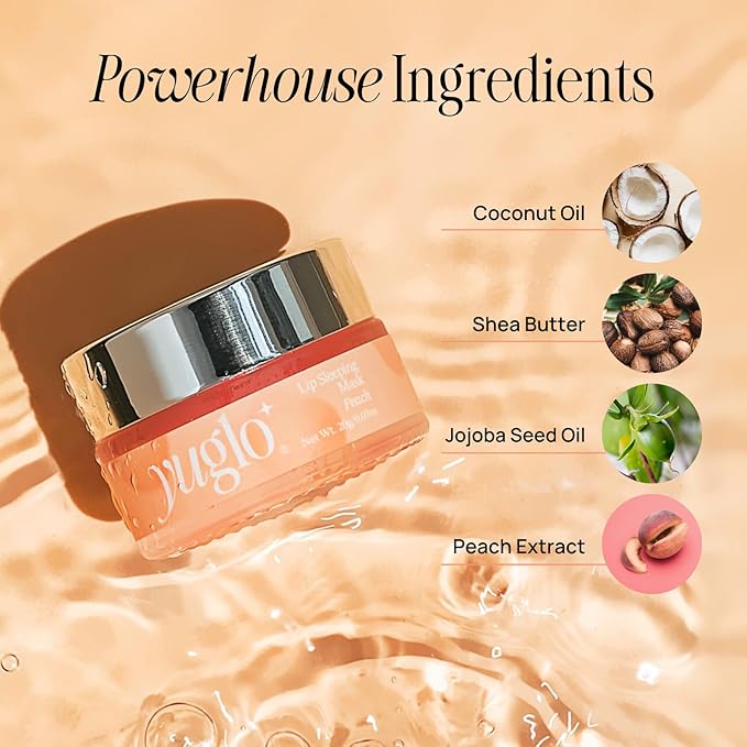 Moisture & Collagen Booster Lip Sleeping Mask - Treatment to Restore, Hydrate & Plump Dry Chapped Lips - Peach-VivaGrace Women