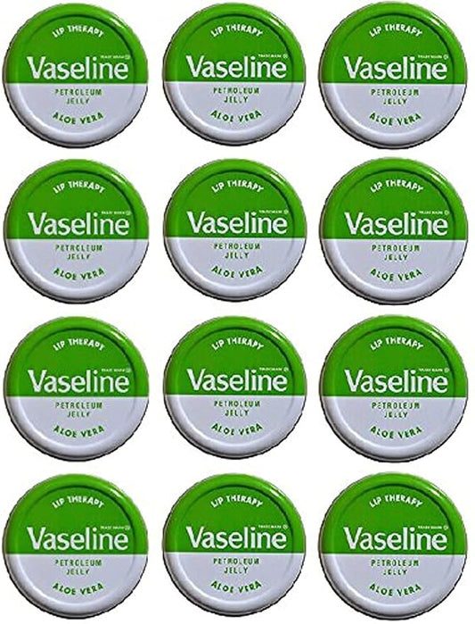 Vaseline Lip Balm 20g/0.705oz (12x20g/0.705, Aloe Vera)-VivaGrace Women