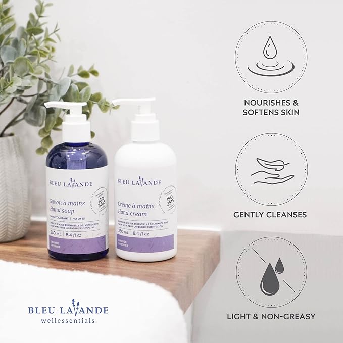 Bleu Lavande - Soothing Hand Care Aromatherapy Set – Lavender Hand Soap & Lavender Hand Creams – Infused with Premium and 100% Pure Lavender Essential Oil - Natural & Vegan Lavender Products-VivaGrace Women
