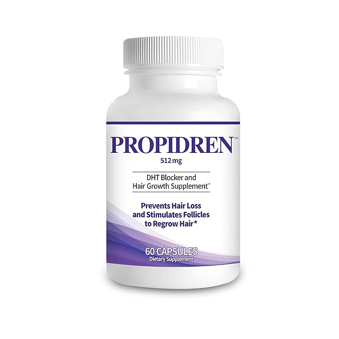 Propidren by HairGenics - DHT Blocker & Hair Growth Capsules to Prevent Hair Loss & Stimulate Hair Follicles, to Stop Hair Loss & Regrow Hair. Proprietary Anti-Hair Loss & Hair Regrowth Treatment.-VivaGrace Women