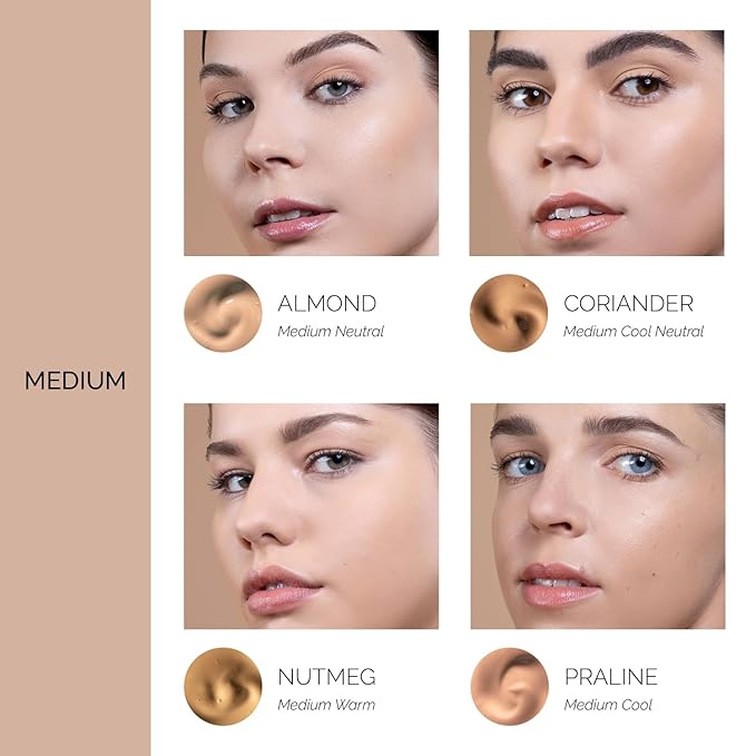 OFIR Skin Satin Medium Coverage Foundation | Lightweight Foundation Makeup with Vegan Formula | Blue Light Protection & Non-Creasing for Long-Lasting Wear | 1 FL OZ (Almond - Medium Neutral)-VivaGrace Women
