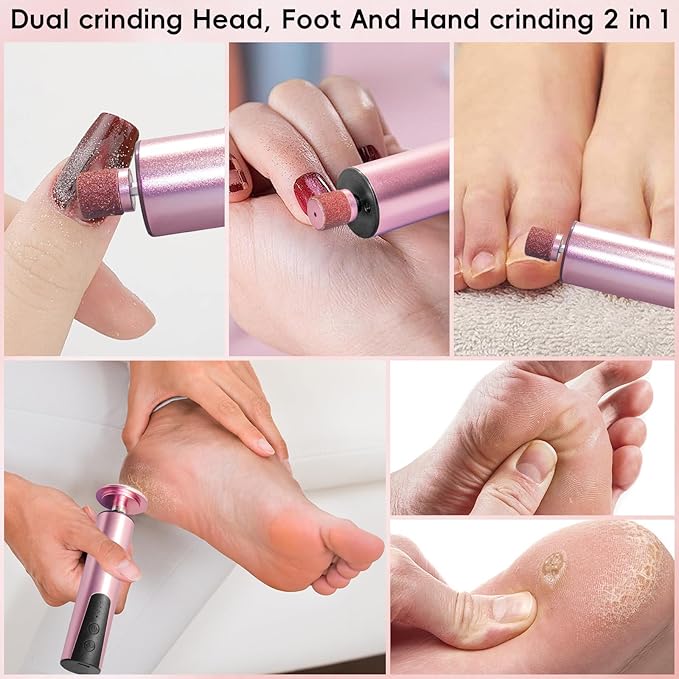 Electric Callus Remover,CHNYNJN Foot File Grinder Tool with Speed Controller and 20pcs Replacement Sandpaper and 10 Sand Rings Disk for Men Women Dead Dry Crack Skin Calluses-VivaGrace Women