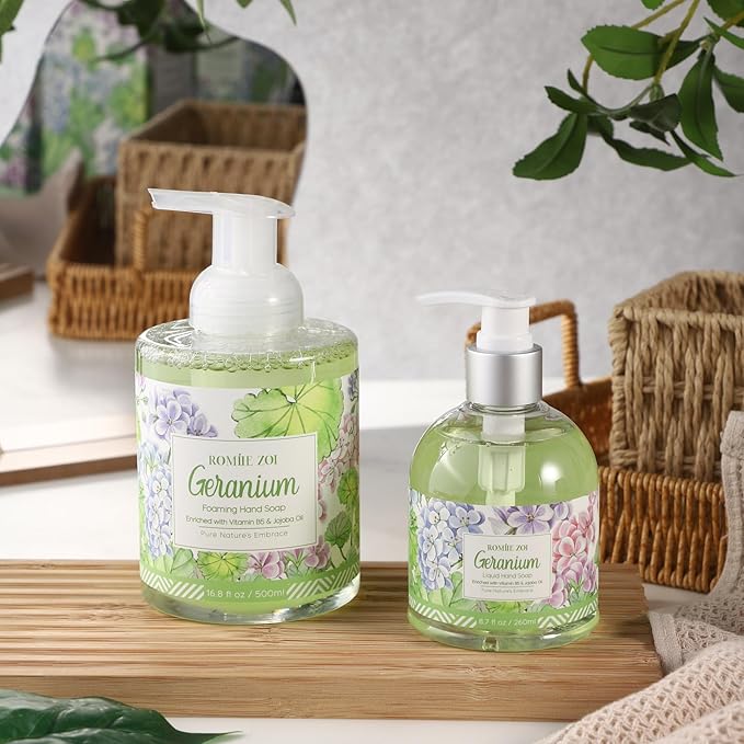 Liquid Hand Soap with Gift Box - Geraniumt - 260ml/ 8.7 fl.oz (Pack of 3)