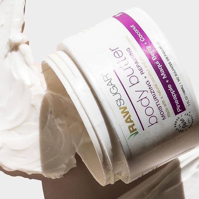 Raw Sugar Pineapple + Coconut + Maqui Berry Body Ritual Bundle - Exfoliating Body Scrub and Body Butter, Formulated without Sulfates + Parabens, Body Care Products for Women & Men-VivaGrace Women