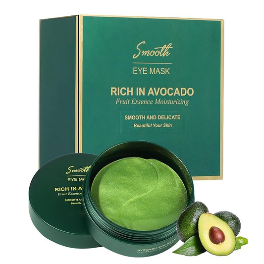 60 Pack Avocado Extract Eye Masks,Hyaluronic Acid Augenpads,Moisturising Eye Mask,Remove Dark Circles,Tear Bags,Wrinkles,Puffiness,Suitable for All Skin Types-VivaGrace Women