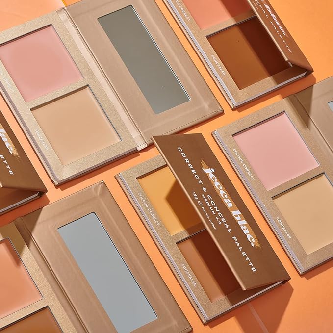 Jecca Blac Correct and Conceal Medium Coverage Palette, Lightweight Long Lasting Formula, Medium To Full Coverage, Gender Neutral and LGBTIQA+ Inclusive Make Up, Light 1.0, 12g-VivaGrace Women