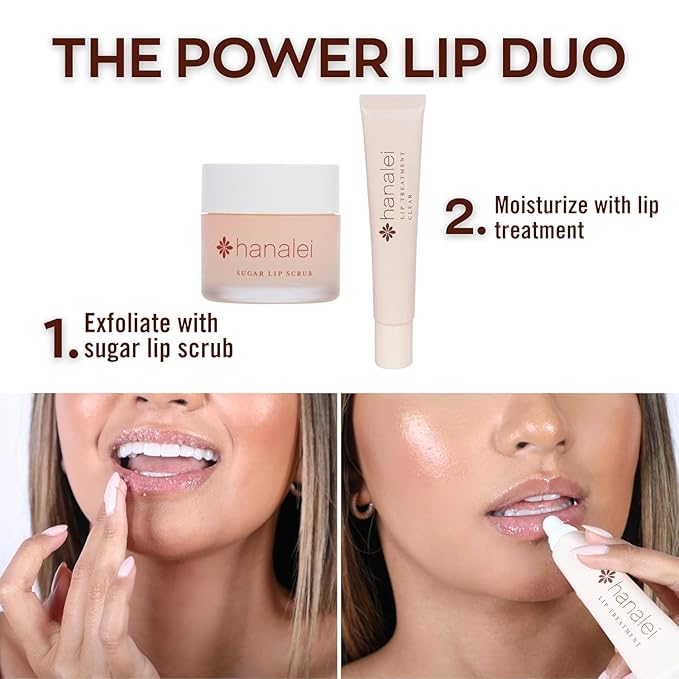 Hanalei Lip Treatment for Dry, Chapped Lips – Intensive Overnight Moisturizer with Kukui Oil, Shea Butter & Grapeseed Oil – Hydrating Balm for Healing Cracks – Clear Tint, Full-Size 15g – Cruelty-Free-VivaGrace Women