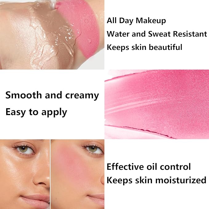 3Pcs Cream Contour Stick Makeup Kit, Shades with Highlighter Stick, Blush Stick and Bronzer Contour Stick for Sculpt the Cheeks, Long Lasting, Waterproof, Matte & Dewy Finish (LIGHT)-VivaGrace Women