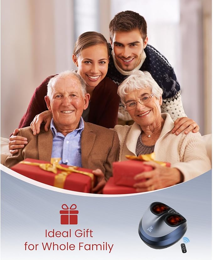 BOB AND BRAD Foot Massager Machine with Heat and Remote-FSA & HSA Eligible, Electric Shiatsu Deep Kneading Foot Massager with 4 Level, Relieve for Plantar Fasciitis and Neuropathy Pain-VivaGrace Women