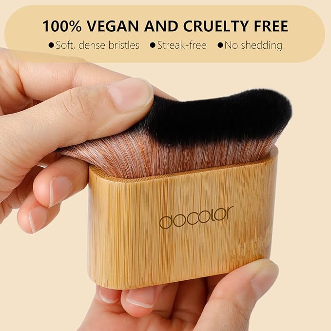 docolor Self Tanner Brush Large Body Makeup Brush, Soft Vegan Tanning Brush no stripes, for Foundation, Self-tanner, Bronzer, Self Tan Back Applicator Body + Face Self-Tan Blending Brush Gift Box-VivaGrace Women