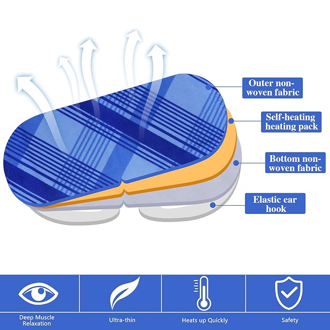 Steam Eye Mask for Dry Eyes 10-Pack SPA Warm Eye Compress Patented Self-Heating Core for Soothing Eye Fatigue, Dark Circle, Puffiness, Stress Relief (Unscented)-VivaGrace Women