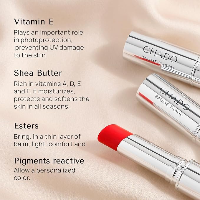 Cosmetics Baume Tabou Tinted Lip Balm, Red-VivaGrace Women