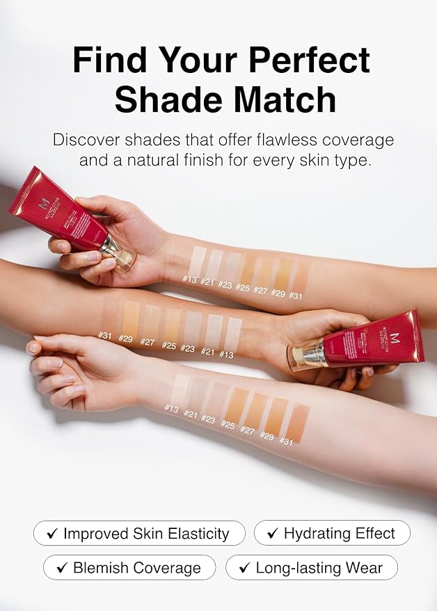 MISSHA M Perfect Cover BB Cream No.13 Bright Beige - Fair with Cool Undertone SPF 42 PA +++ 1.69 Fl Oz - Tinted Moisturizer with SPF-VivaGrace Women