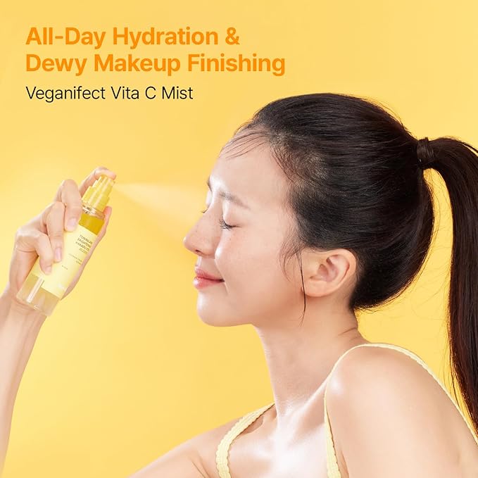 Vitamin C Mist with Niacinamide & Glutathione, Glow Mist for Dewy Skin, Makeup Setting Spray for face, Korean Skin Care, Vegan, 3.38 Fl Oz-VivaGrace Women