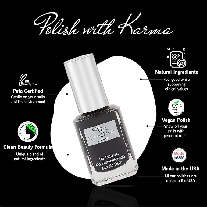 Karma Naturals Nail Polish – Non-Toxic, Vegan & Cruelty-Free (Vinyl, 0.43 fl oz)