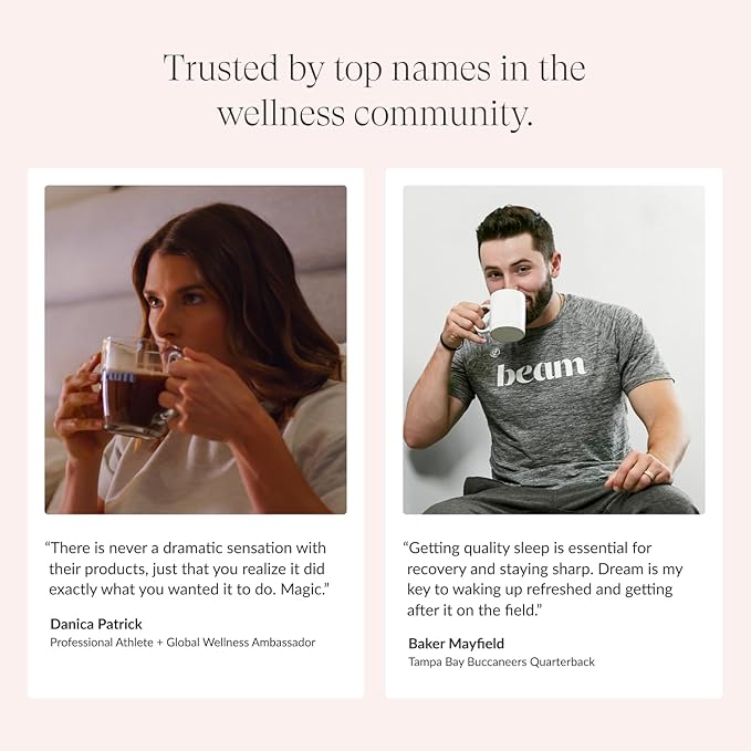 Beam Dream Sleep Powder, Sleep Supplement, Sleep Aids for Adults, Melatonin Free, Contains Magnesium, L Theanine, Apigenin, Natural Sleep Aid, Vegan, Non GMO, Dairy Free, 3rd Party Tested, 30 Servings-VivaGrace Women