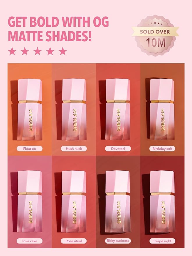 SHEGLAM Color Bloom Liquid Blush Makeup for Cheeks Matte Finish - Night Drive-VivaGrace Women