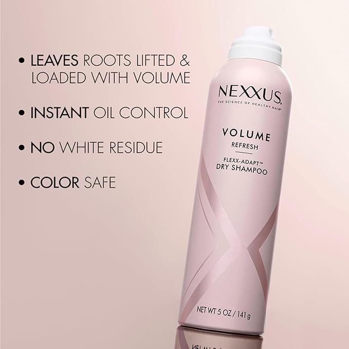 Nexxus Volume Refresh Dry Shampoo For Oil Control + Root-Lifting 72 Hour Freshness with FLEXX-ADAPT Technology 5 oz-VivaGrace Women