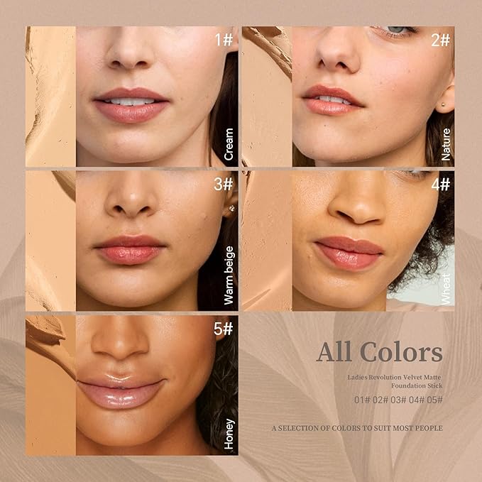 Multi-Use Foundation Stick Makeup with Brush,High Coverage Blendable Lightweight Contour Stick,Waterproof Flawless Natural Finish Creamy Foundation Makeup,Longwear Face Makeup Stick(#3)-VivaGrace Women