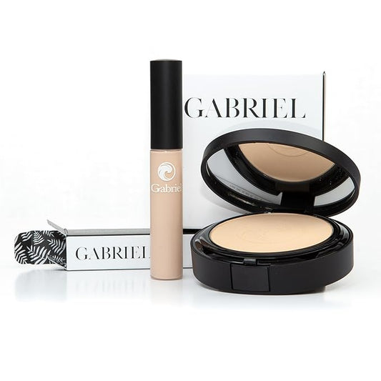Gabriel Toolkit Concealer + Foundation | Organic, Clean Beauty Set + Cosmetic Travel Bag (Bamboo SET, 1)-VivaGrace Women