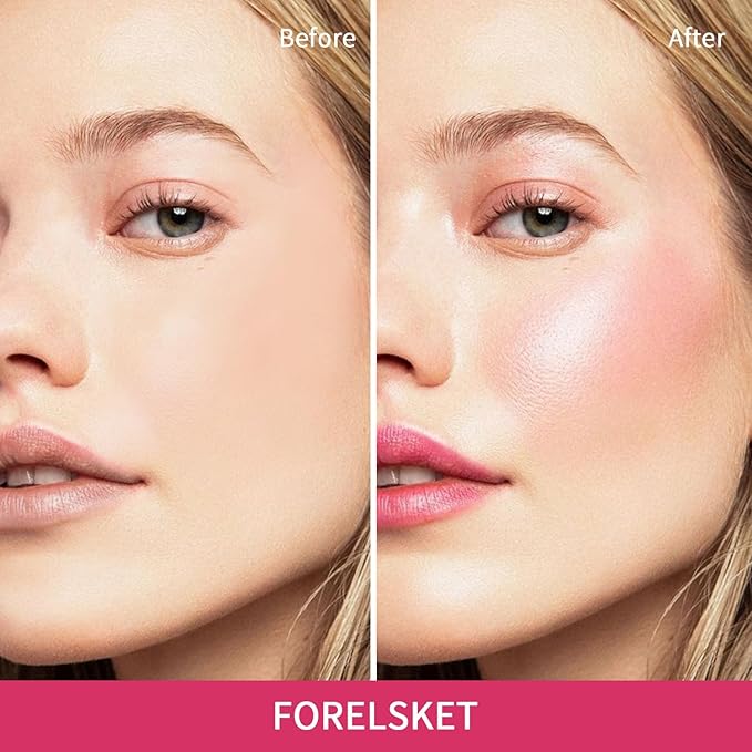 Blush Stick, Cream Blush for Cheeks and Lip Tint, Dewy Finish, Buildable & Blendable Color, Lightweight & Long-Lasting Formula | Cool Pink, 0.53fl.Oz-VivaGrace Women