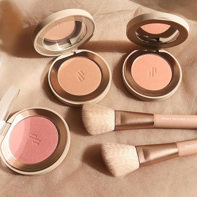 Heart Percent Dote on Mood Glow Blush, Smooth Radiant Color Luminous Shimmering Stain Finish Cheek Makeup Blush (01. Rose Plush)-VivaGrace Women