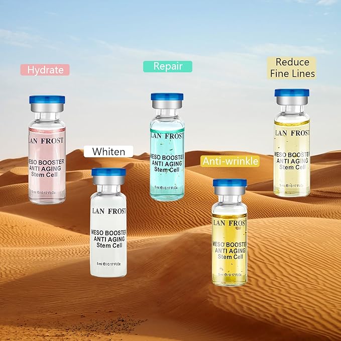 BB Facial Glow Kit Hyaluronic Acid Essence Skin Care Combination 0.17oz Hyaluronic Acid Ampoule and Essence Foundation 10 Vials Facial Serum Skin Therapy Kit-VivaGrace Women