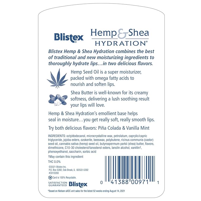 Blistex Hemp & Shea Hydration, 2 count-VivaGrace Women