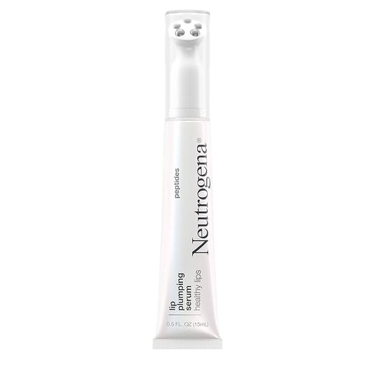 Neutrogena Healthy Lips Plumping Serum, Lip Enhancer with Peptides Nourishes and Promotes the Appearance of Naturally Fuller and Plumper-Looking Lips, 0.5 fl. oz-VivaGrace Women