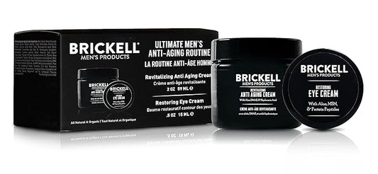 Brickell Men's Ultimate Anti-Aging Routine, Anti-Wrinkle, Night Face Cream and Eye Cream to Reduce Puffiness, Wrinkles, Dark Circles, Under Eye Bags, Natural and Organic, Scented-VivaGrace Women