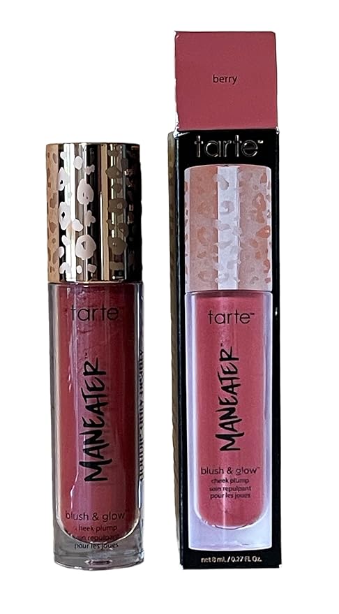 tarte maneater blush & glow cheek plump (berry, standard full size), 0.27 Fl Oz (Pack of 1)-VivaGrace Women
