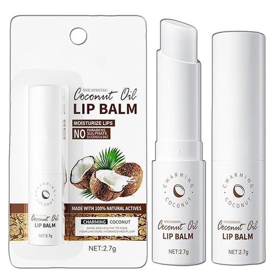 Coconut Lip Balm, Hydrating Lip Balm, Lip Balm With Vtaimin E, Flavored Lip Balm, Hydrating Lip Balm for Women Gilrs-VivaGrace Women