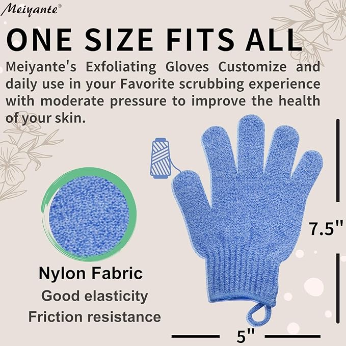 Exfoliating Glove - Body Scrub for Smooth and Soft Skin - Body Exfoliator for Ingrown Hair Dead Skin Remover and Itchy and Flaky Skin - Scrubber Shower Accessories 1 Pair Glove Mens Stocking Stuffer-VivaGrace Women