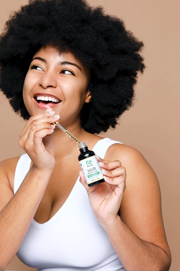 Seddy Hair Growth & Strengthening Oil with Caffeine, Rosemary, Castor, Biotin, Peppermint, Argan & Jojoba Oils - 1.7 Fl. Oz (Pack of 1)-VivaGrace Women